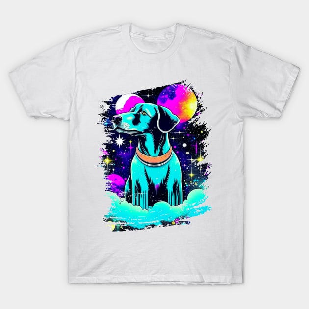 Psychedelic dog thinking of you T-Shirt by Craftycarlcreations